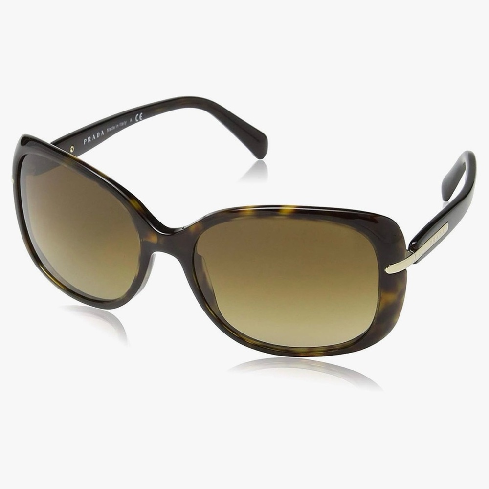 Prada SPR 08O Tortoise Brown Gradient Sunglasses w/ Case New Lenses - Picture 2 of 12